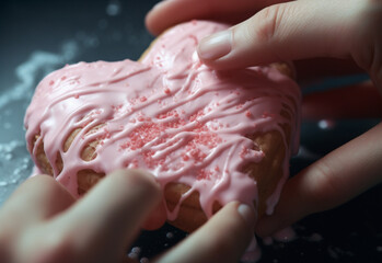 hands with cream generated by AI technology