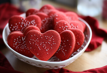 heart shaped candy canes generative by AI technology