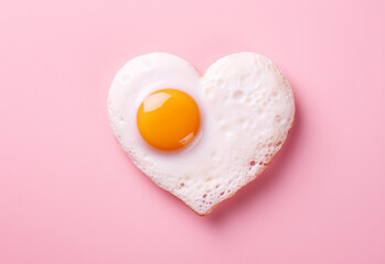 fried egg on a wooden table generative by AI technology