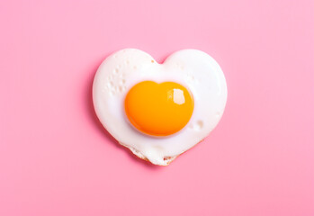 heart shaped egg generative by AI technology