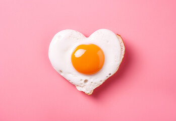 egg on a pink plate generative by AI technology