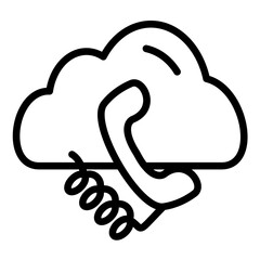 Fototapeta premium Cloudcall Icon Style