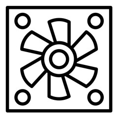Cooling Fan Icon Style
