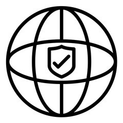 Secure Sphere Icon Style