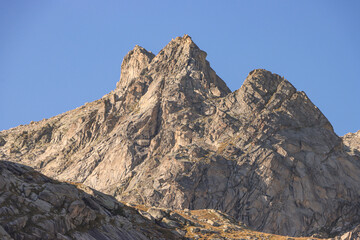 Blickfang über dem Fornogletscher; Piz Casnil (3189 m), Bernina-Alpen