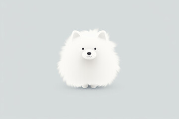 Fluffy dog artistic illustration.