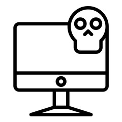 Ransomware Attack Icon Style