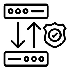 Secure Data Transfer Icon Style
