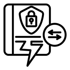 Cyber Breach Response Icon Style