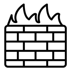 Firewall Wall Icon Style