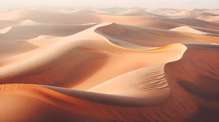 Sand dunes in the Sahara desert, Morocco. 3d rendering - obrazy, fototapety, plakaty
