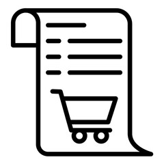 Cart Receipt Icon Style