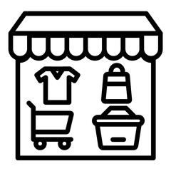 Retail Market Icon Style