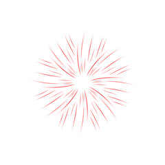 Illustration of Red Fireworks