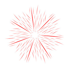 Illustration of Red Fireworks