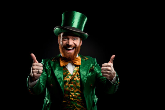 man in a leprechaun outfit on Saint Patrick's Day