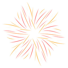Illustration of Colorful Fireworks
