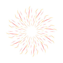 Illustration of Colorful Fireworks