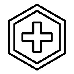 Obraz premium Medical Cross Icon Style