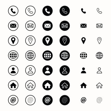 Business card icon information collection Vector.