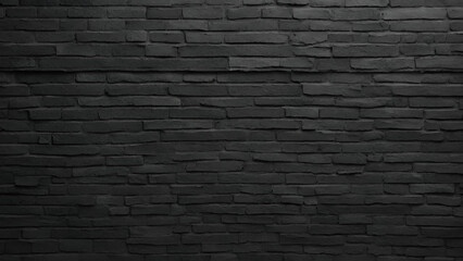 Black brick wall textured background, Black stone texture, A black brick wall with a pattern of bricks