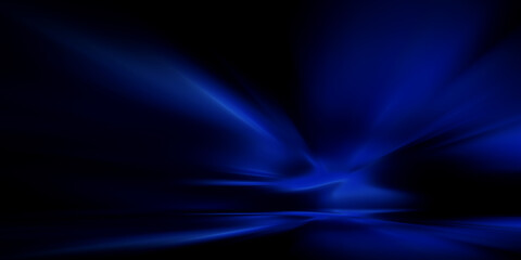 Abstract blue background, blue studio room with light blue gradient spotlight 