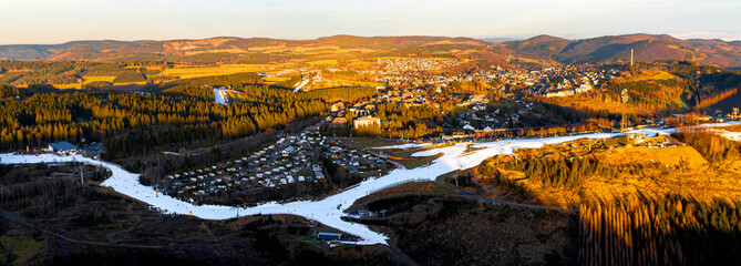 winterberg germany from above as panorama