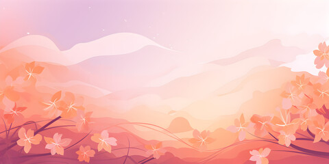 Abstract pink and purple  spring floral background 