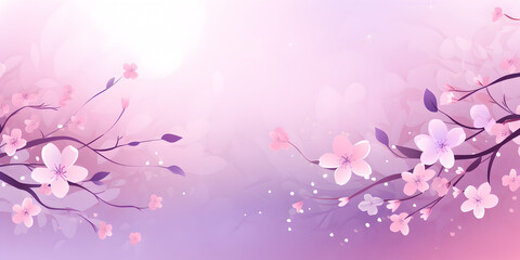 Abstract floral background with purple flowers