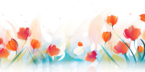 Abstract colorful spring floral background 