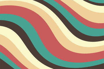 Abstract retro wavy lines background, Groovy psychedelic wave background for banner design.