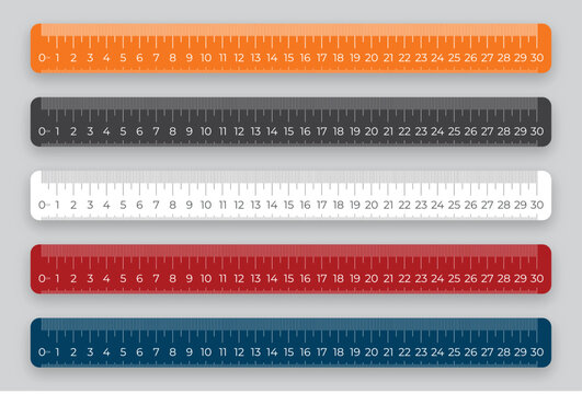 Ruler design in five colors