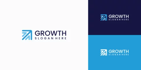 Foto op Canvas Triple arrow growth logo design © ahmad