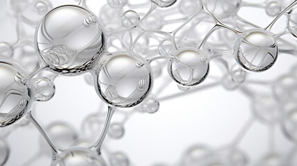 Gouttelettes d'eau sur un fond blanc. Pluie, eau. Pour conception et création graphique, bannière.