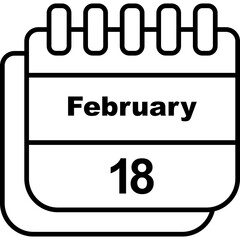 February Calendar Icon