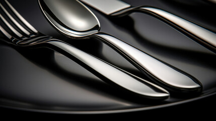 Knife kitchen cutlery silver shiny dinner silverware steel equipment fork metallic spoon