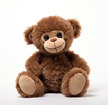 an image of a stuffed monkey sitting on a white background