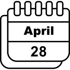 April Calendar Icon