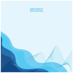Abstract beach wave background design with blue vector combination, concept design for book cover, wallpaper, swimming pool, marine, lake