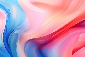 Colorful Abstract Artwork with Blue, Pink, and Red Tones Generative AI