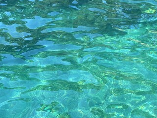 Fototapeta premium Beautiful clear sea water blue turquoise transparent surface 