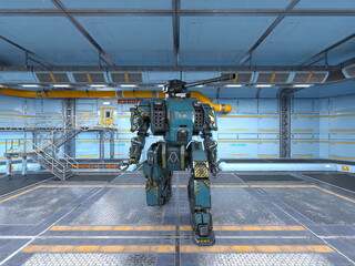 Fototapeta premium 戦闘ロボット 3DCG レンダリング