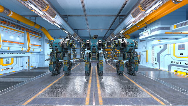 戦闘ロボット　3DCG レンダリング