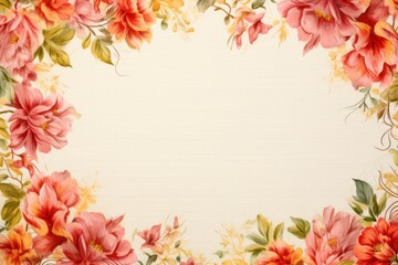 a picture of a white background with a bunch of pink and yellow flowers in the middle of the picture and a white background 