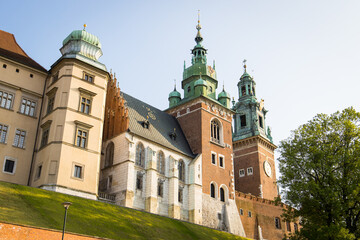 Fototapeta na wymiar Wawel cathedral and castle in Krakow, Poland.
