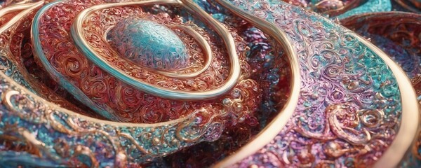 a close up of a colorful sculpture