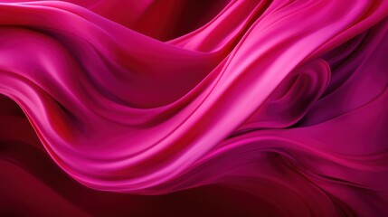 Obraz premium a close up of a red and pink background with a wavy, flowing fabric in the foreground and a black background in the background.