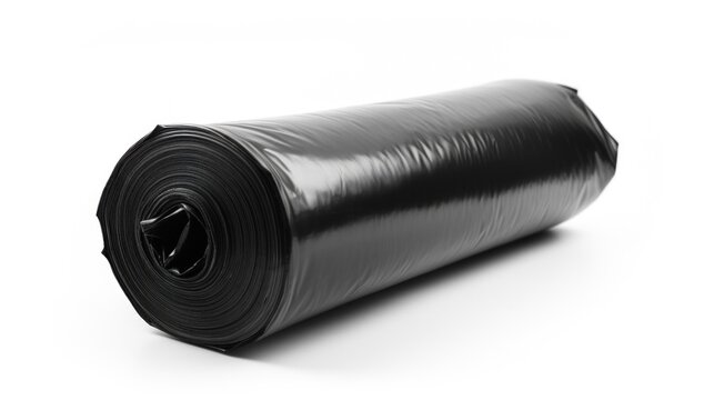 Roll of large black plastic garbage bags