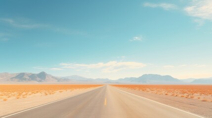 Fototapeta na wymiar A Road in the Desert Generative AI