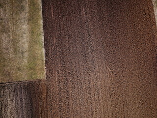 Aerial view of a field - 695597361